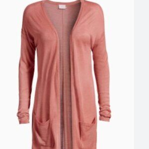 KAFFE open cardigan  color light pink  KAFFE  3/4 length  size medium